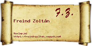 Freind Zoltán névjegykártya